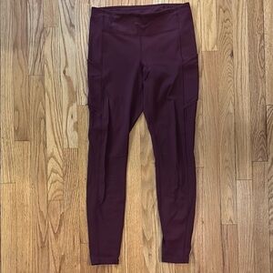 Lululemon sz 8 Speed Up Tight 28" Garnet Women's Burgundy Leggings great cond